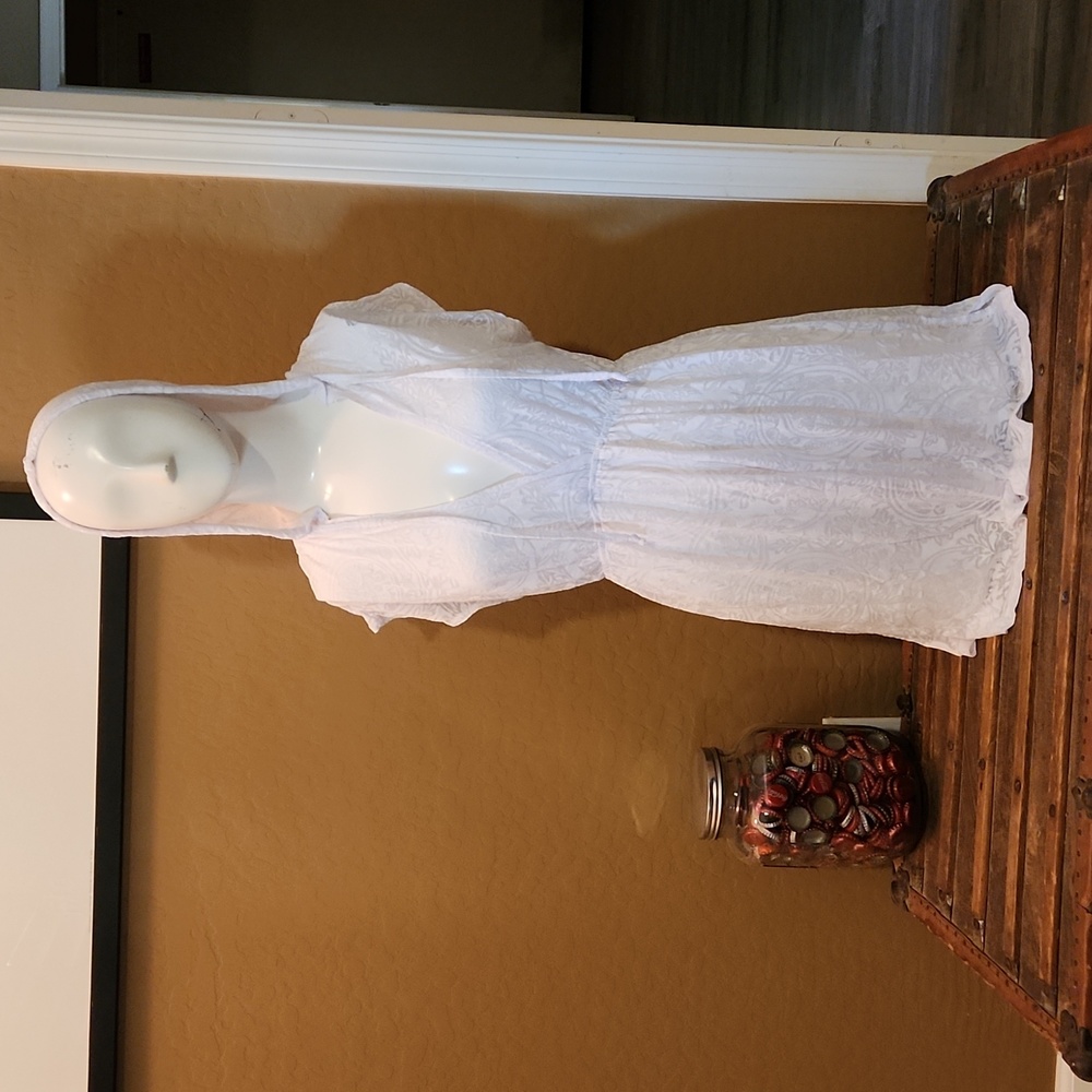 Sheer White Swimsuit Cover up (0681)